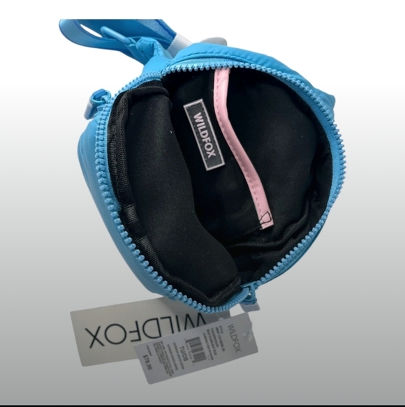 Wildfox 💋 Parachute Crossbody Sling Bag (Aqua 🩵) - Picture 4 of 10